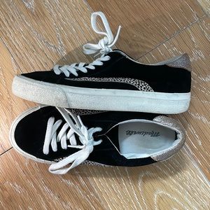 Madewell Sidewalk Sneakers in Black and Cheetah